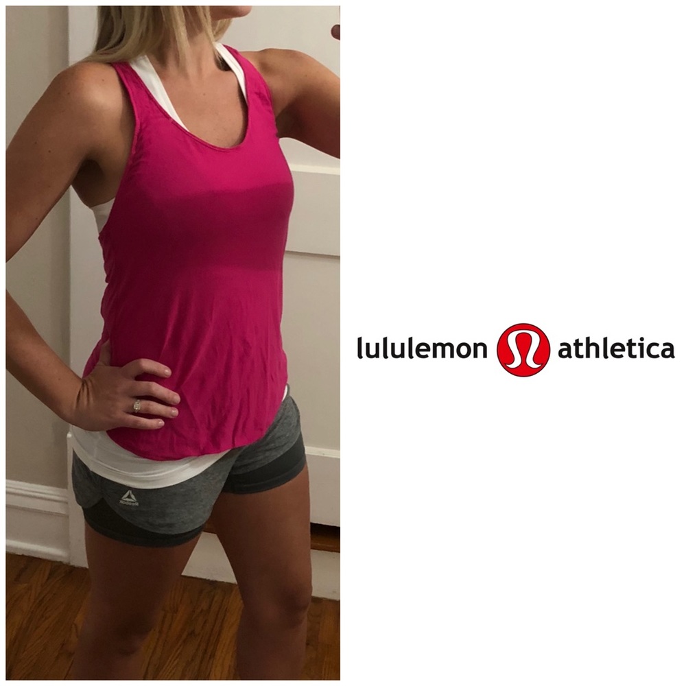 Lululemon Loose Racerback Tank, pink, sz 6